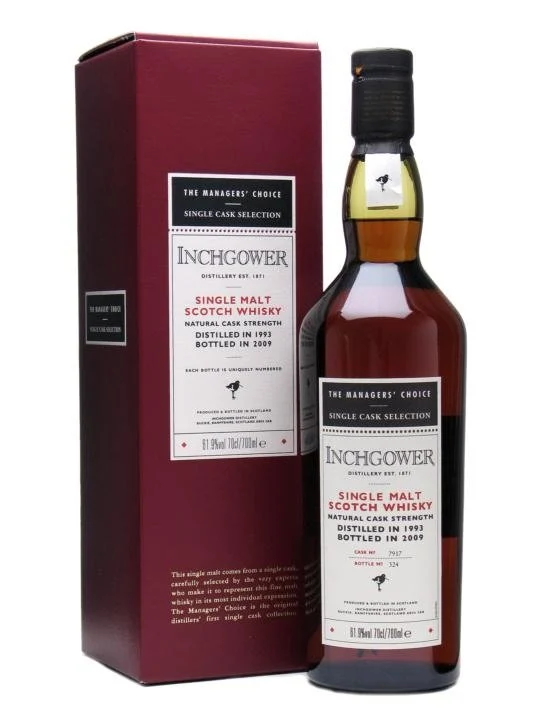 Inchgower 1993 Managers' Choice Sherry Cask Speyside Single Malt Scotch Whisky | 700ML - Whiskey