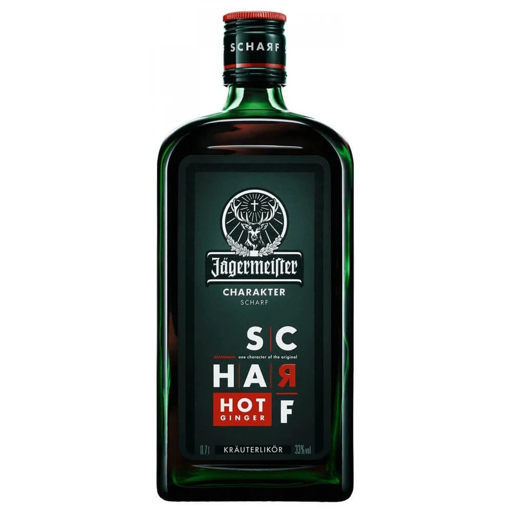 Licor de hierbas alemán de jengibre caliente Jagermeister Scharf - Liqueur