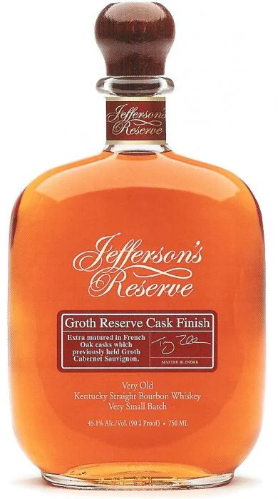 Jefferson's Reserve Groth Reserve Cask Finish Whisky Bourbon puro muy viejo