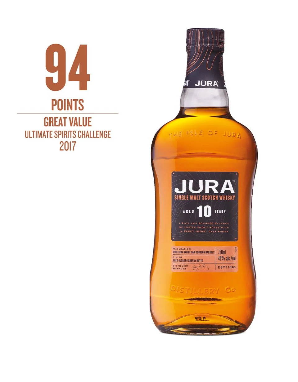 Jura 10 Year Old Single Malt Scotch Whisky - Whiskey