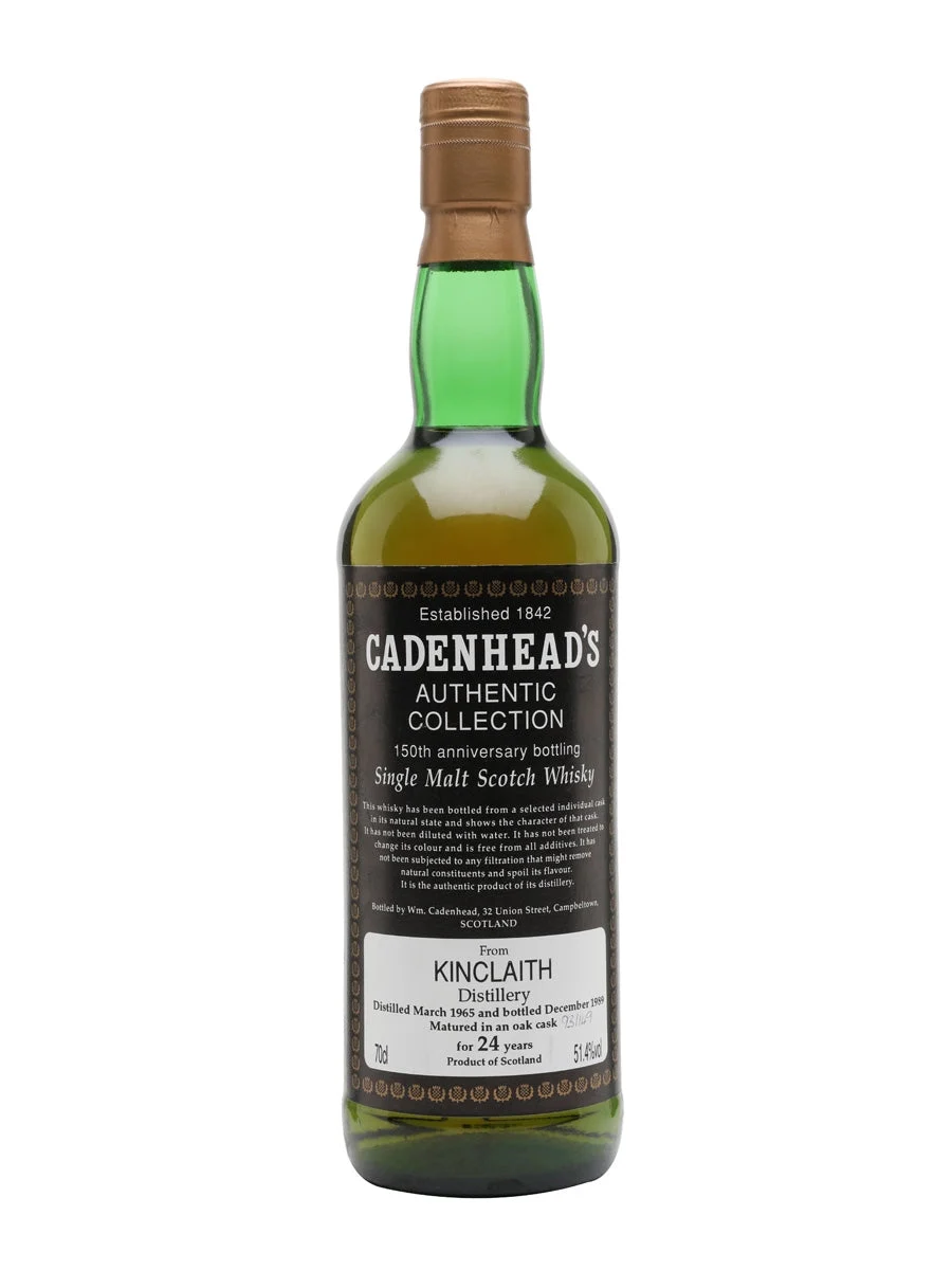Kinclaith 1965 24 Year Old Cadenhead's Lowland Single Malt Scotch Whisky | 700ML - Whiskey