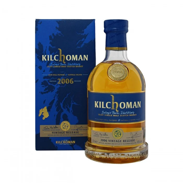 Kilchoman 2006, whisky escocés de malta única de lanzamiento vintage de 5 años