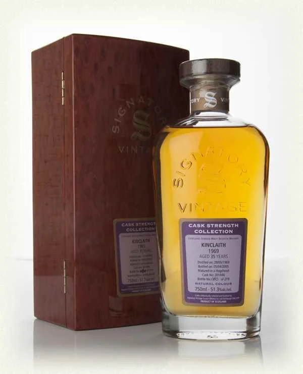 Kinclaith 35 años (embotellado firmado) Whisky escocés de pura malta