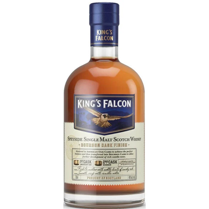King's Falcon Bourbon Cask Finish Speyside Single Malt Scotch Whiskey
