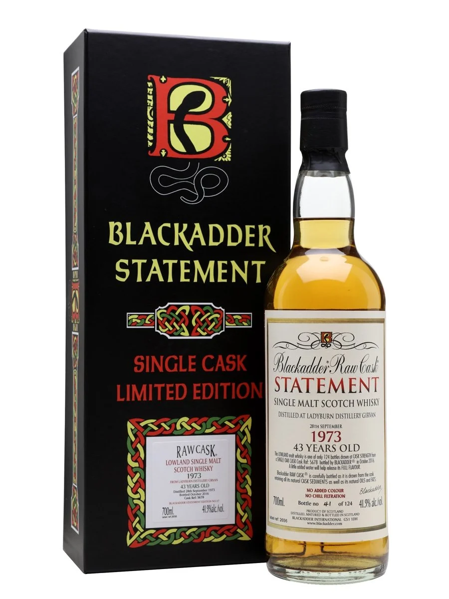 Ladyburn 1973 43 Year Old Blackadder Statement No.17 Lowland Single Malt Scotch Whisk | 700ML - Whiskey