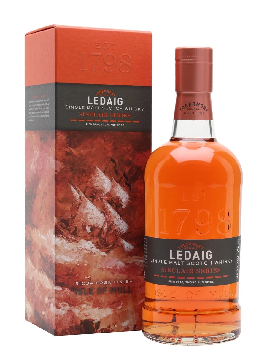 Ledaig Rioja Cask Finish Sinclair Series Island Single Malt Scotch Whisky | 700ML - Whiskey