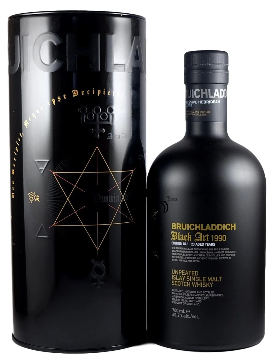 Bruichladdich 23 Year Old 1990 Black Art 4th Edition Unpeated Single Malt Scotch Whisky - Whiskey