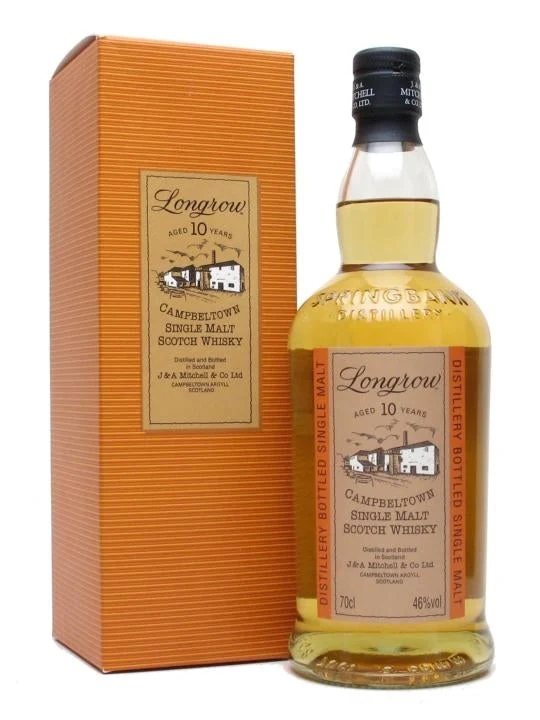 Longrow 10 Year Old Campbeltown Single Malt Scotch Whisky - Whiskey
