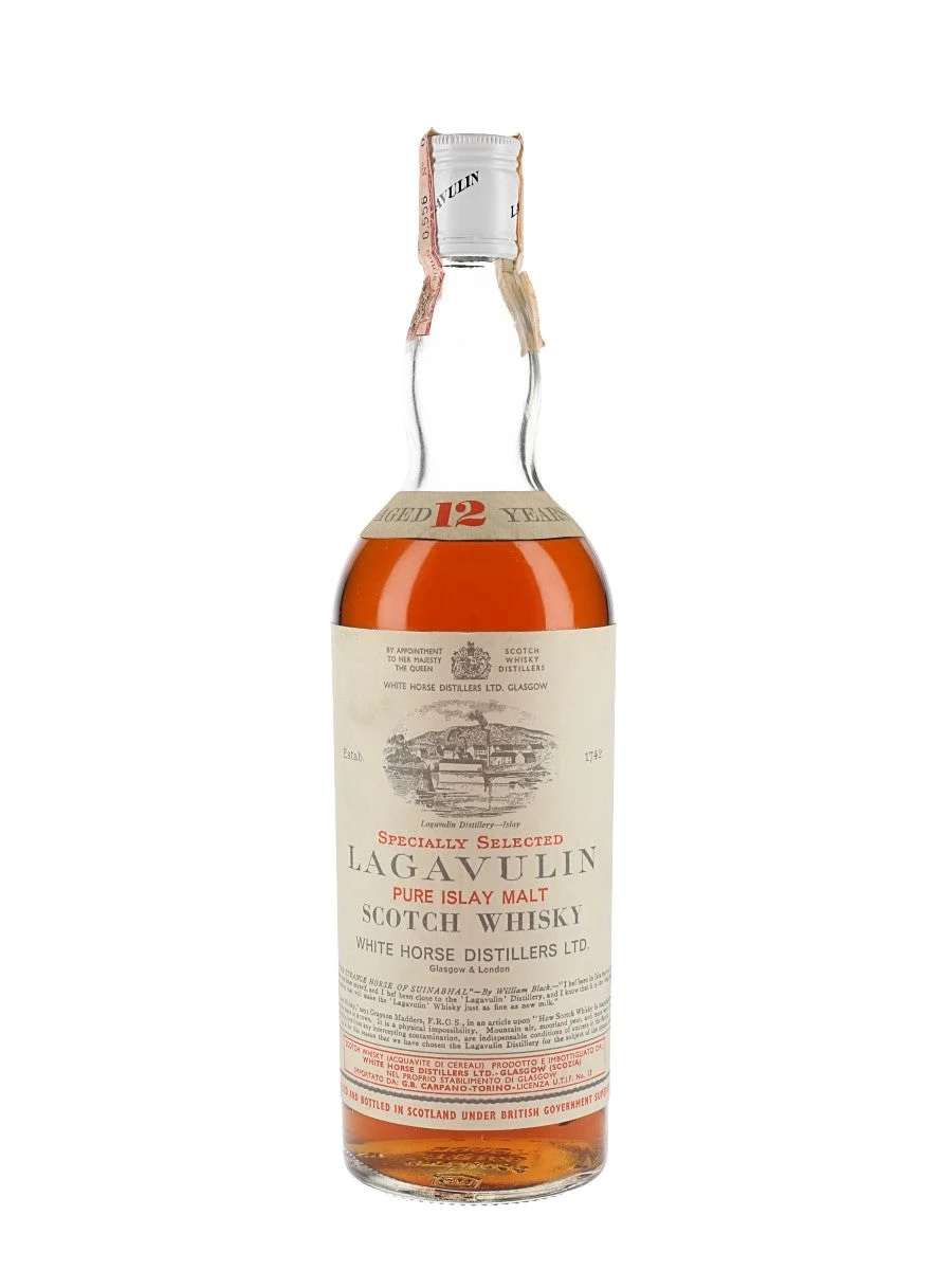Lagavulin 12 años Bot.1970s Islay whisky escocés de pura malta