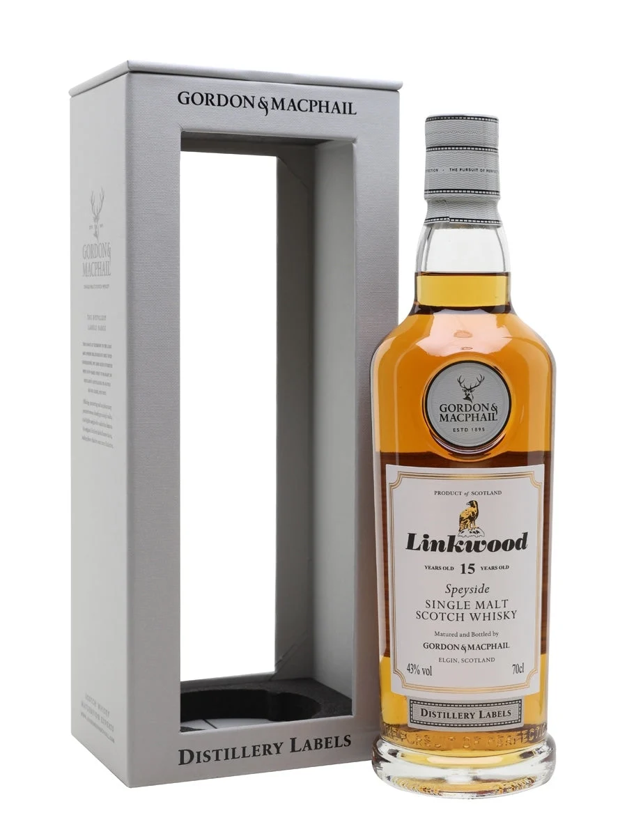 Linkwood 15 años Destilería Gordon & MacPhail Etiquetas Whisky escocés de pura malta Speyside | 700ML - Whiskey