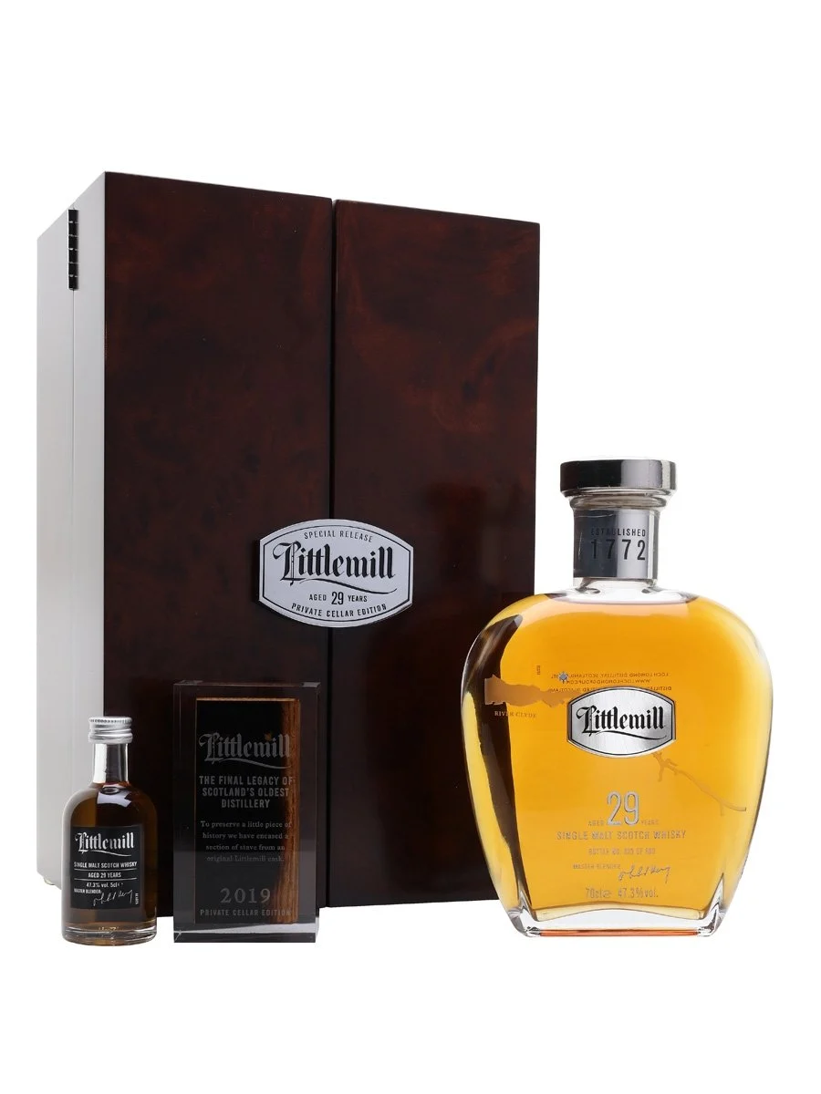 Littlemill 29 Year Old Private Cellar Edition & Mini Lowland Single Malt Scotch Whisky - Whiskey