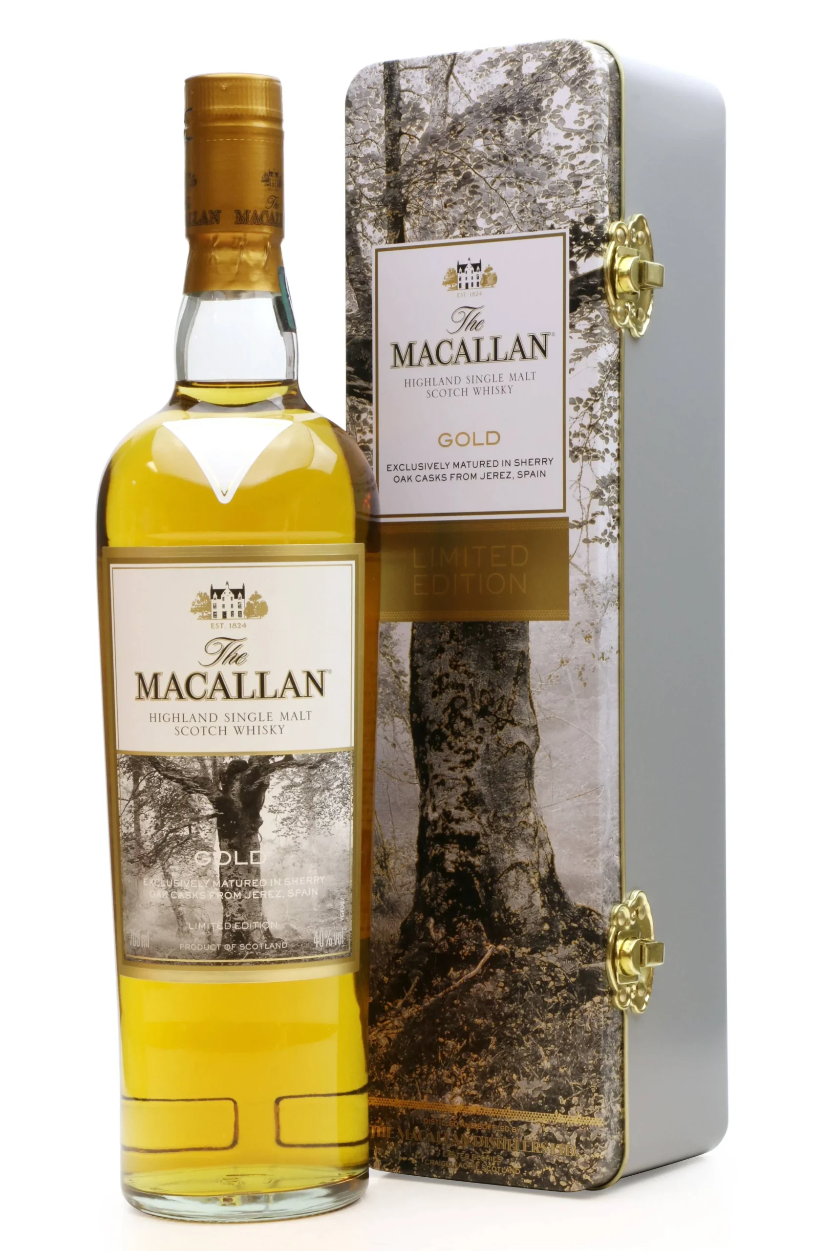 Macallan Gold Gift Tin Single Malt Scotch Whisky - Whiskey