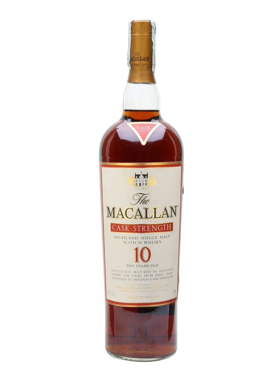 Macallan 10 Year Old Cask Strength Speyside Single Malt Scotch Whisky | 1L - Whiskey