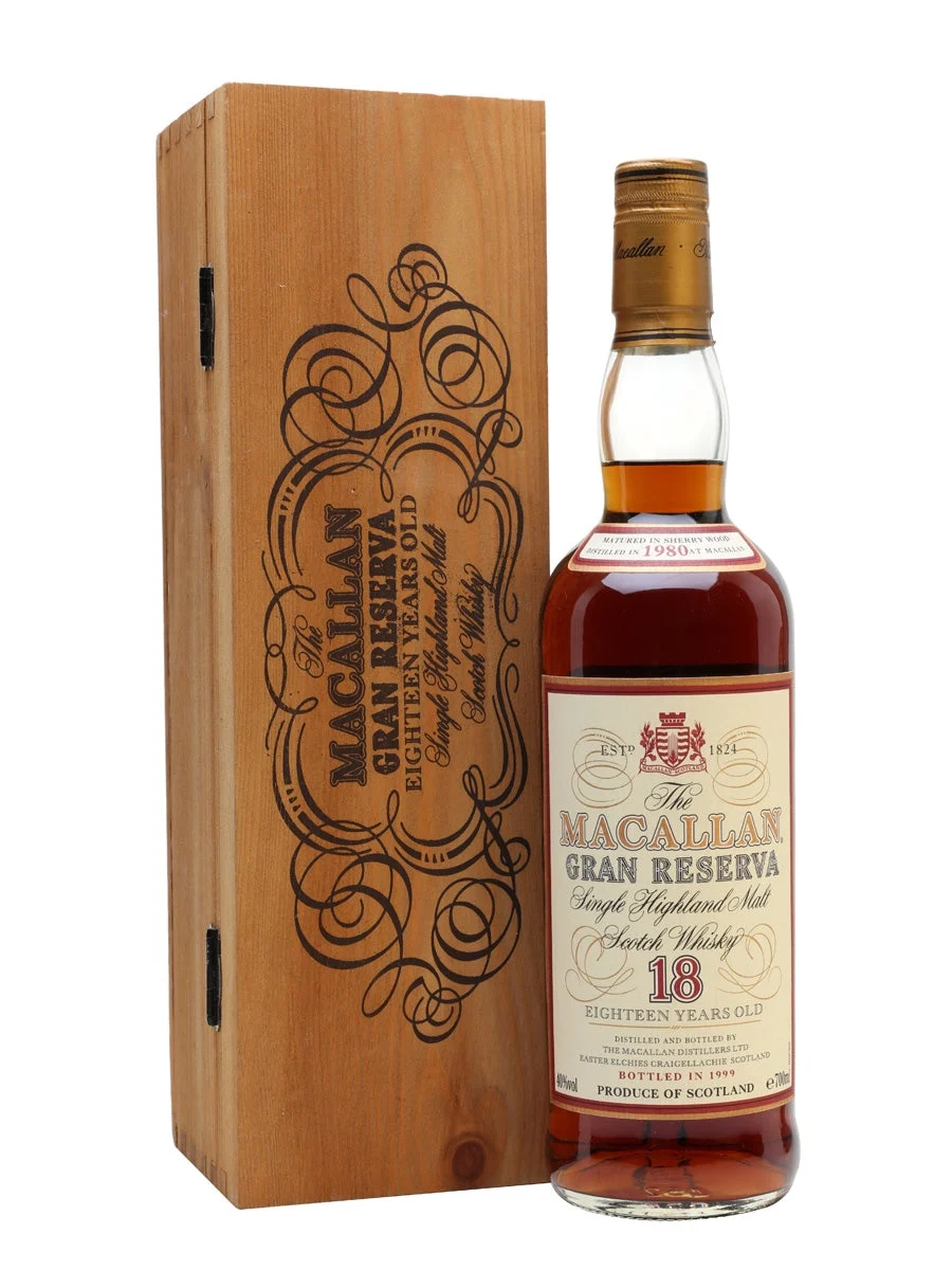 Macallan 1980 18 años Gran Reserva Speyside Whisky escocés de pura malta