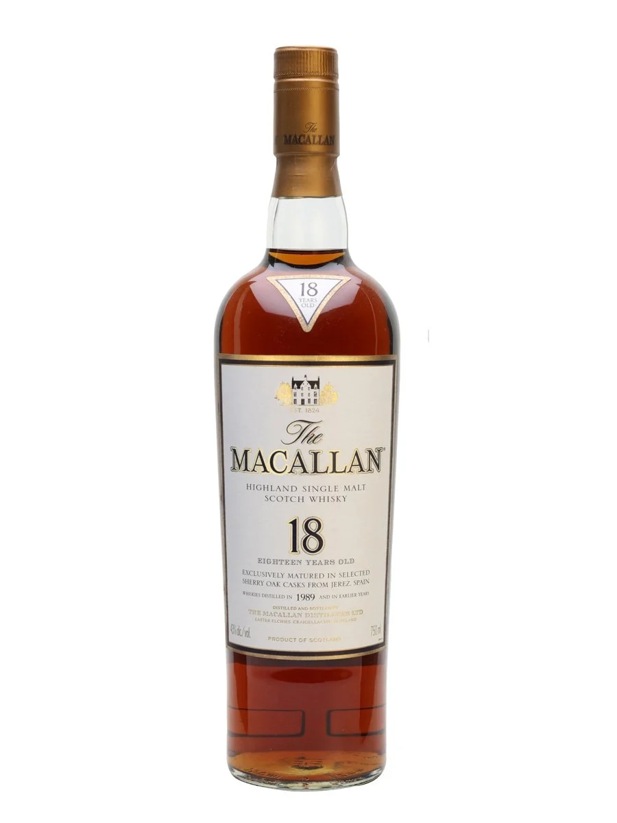 Macallan 1989 18 Year Old Speyside Single Malt Scotch Whisky - Whiskey