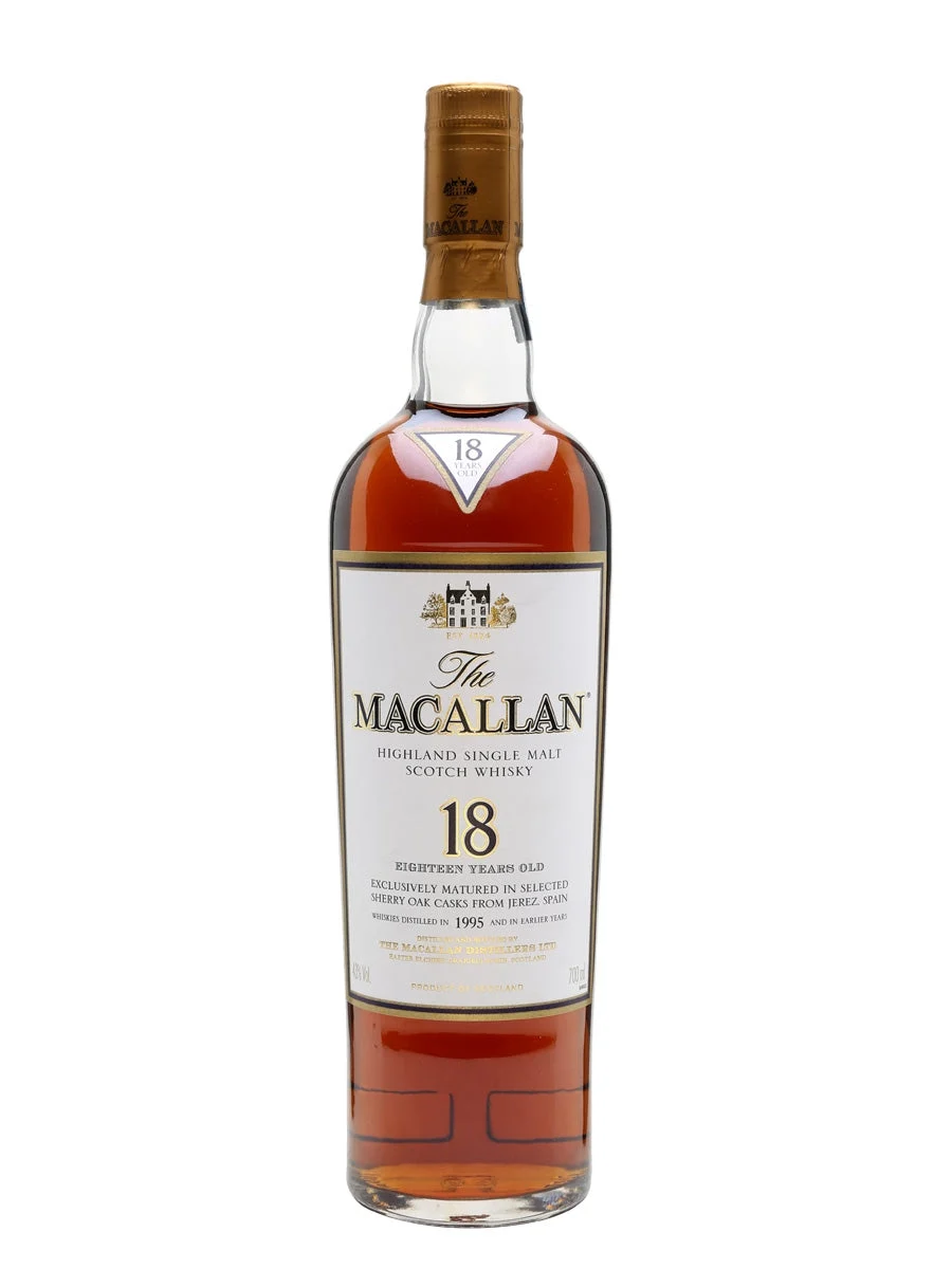 Macallan 1995 18 Year Old Sherry Oak Speyside Single Malt Scotch Whisky - Whiskey