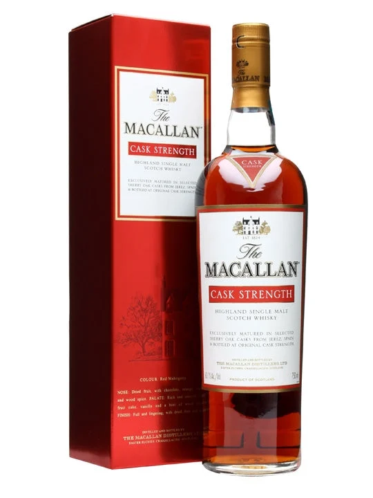 Macallan Cask Strength Sherry Cask Speyside Single Malt Scotch Whisky - Whiskey