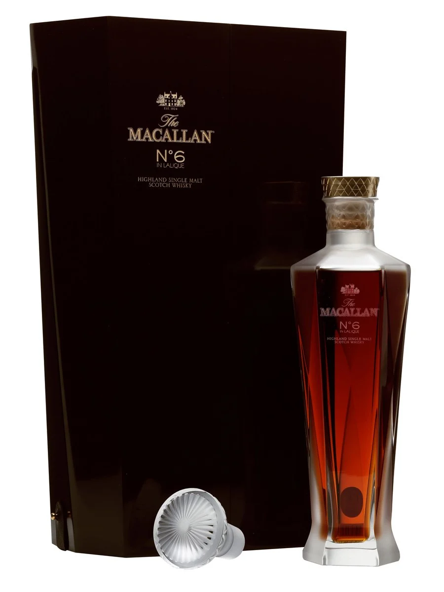 The Macallan No.6 in Lalique Decanter Highland Single Malt Scotch Whisky - Whiskey