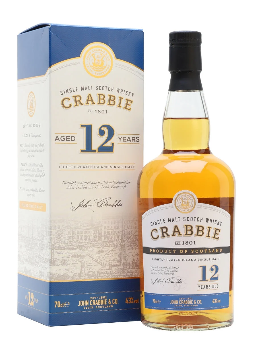 John Crabbie 12 Year Old Island Single Malt Scotch Whisky | 700ML - Whiskey