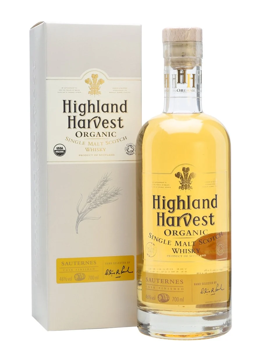 Whisky escocés de pura malta con acabado Sauternes orgánico Highland Harvest | 700ML