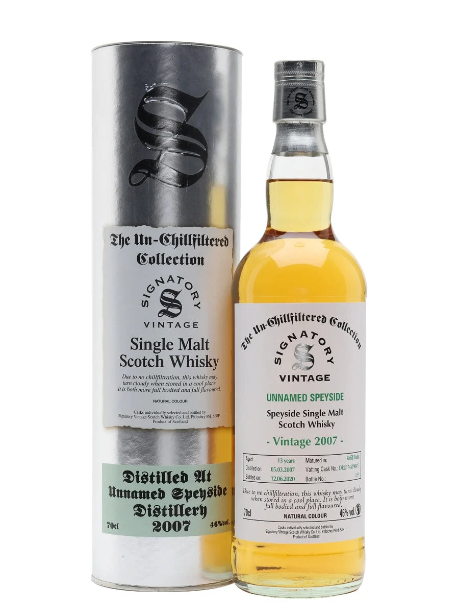 Unnamed Speyside 2007 13 Year Old Signatory Speyside Single Malt Scotch Whisky | 700ML - Whiskey