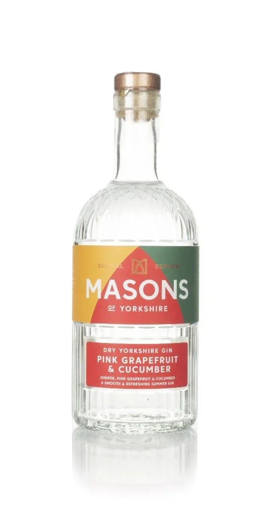 Masons Dry Yorkshire - Pink Grapefruit & Cucumber Gin | 700ML