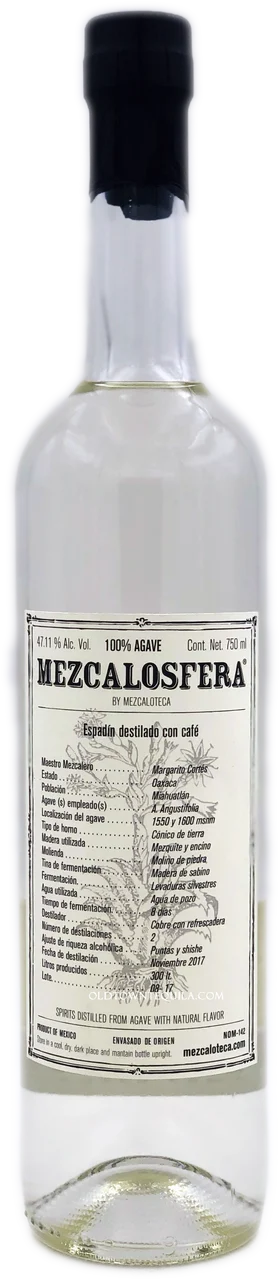 Mezcalosfera Espadin Destilado con Café Mezcal