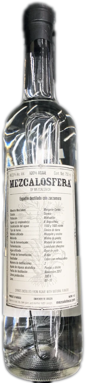 Mezcalosfera Espadin Destilado Con Zarzamora Mezcal