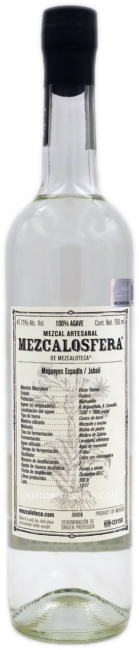 Mezcalosfera Espadin and Jabali Mezcal