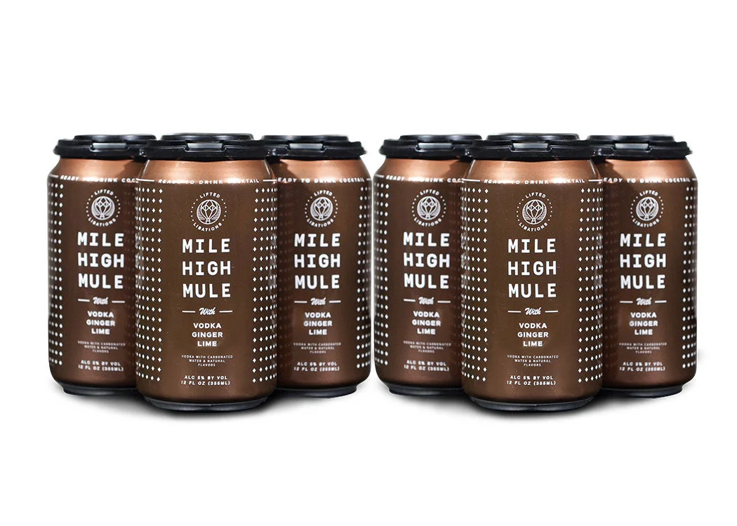 Lifted Libations Mile High Mule Vodka Ginger Lime (8) Cans - Ready To Drink