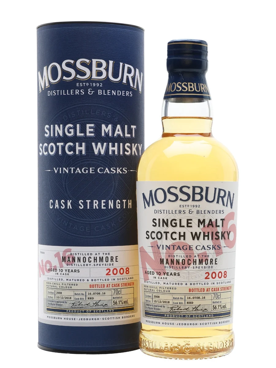Mannochmore 2008 10 Year Old Vintage Casks #16 Mossburn Speyside Single Malt Scotch Whisky | 700ML - Whiskey