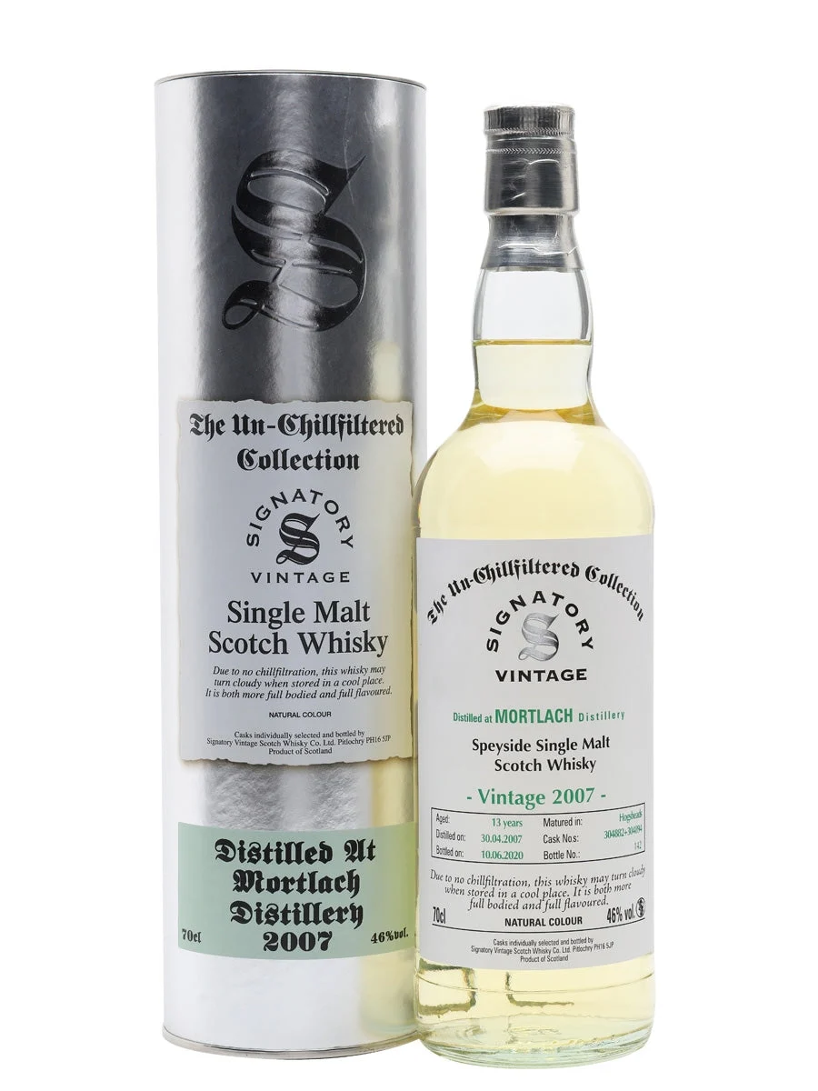 Mortlach 2007 13 Year Old Signatory Speyside Single Malt Scotch Whisky | 700ML - Whiskey