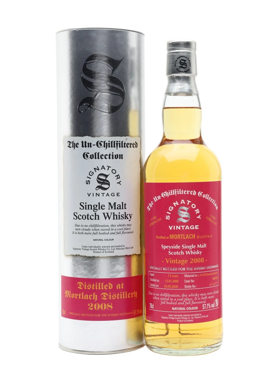 Mortlach 2008 12 Year Old Signatory Speyside Single Malt Scotch Whisky | 700ML - Whiskey