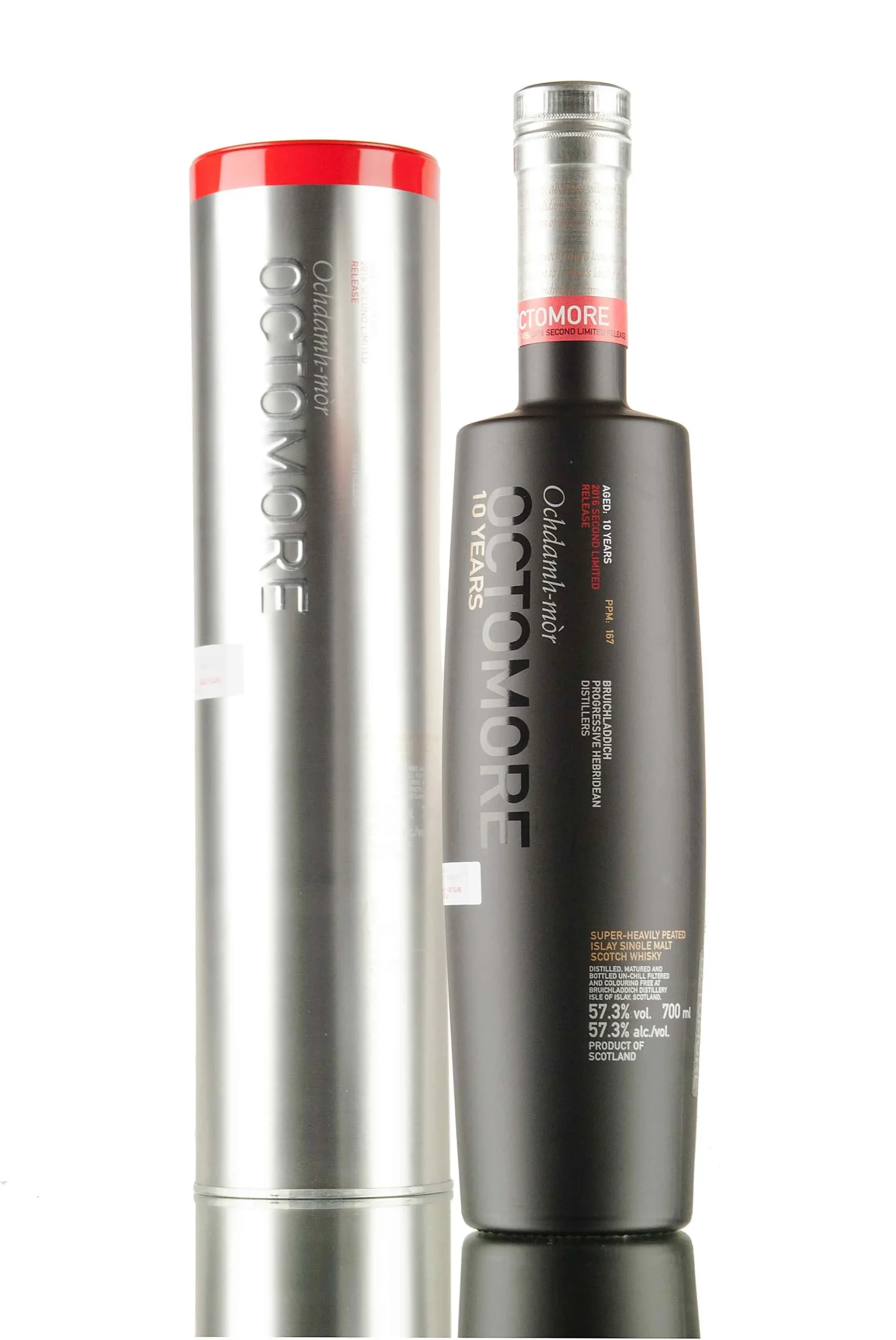 Octomore Ochdamh-mòr 10 años añejado 2016 Segundo lanzamiento limitado Whisky escocés de malta Islay
