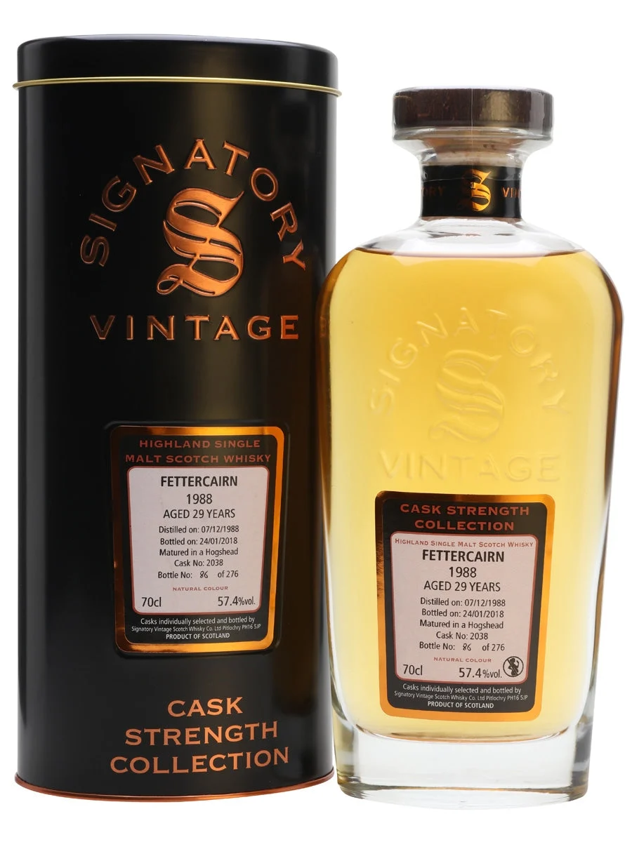 Fettercairn 1988 29 Year Old Signatory Highland Single Malt Scotch Whisky | 700ML - Whiskey