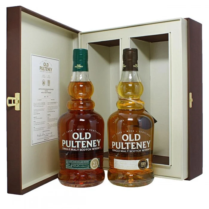 Old Pulteney 21 Year Old & 1989 Twin Pack Highland Single Malt Scotch Whisky - Whiskey