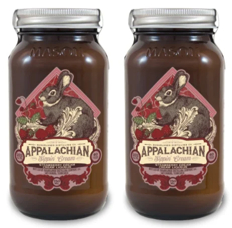 Sugarlands Shine | Strawberry Dream Sippin' Cream (2) Bottle Bundle - Luz de la luna