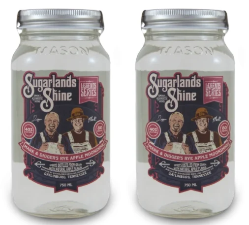 Moonshiners | Sugarlands Shine | Mark and Digger’s Rye Apple Moonshine (2) Bottle Bundle - Luz de la luna