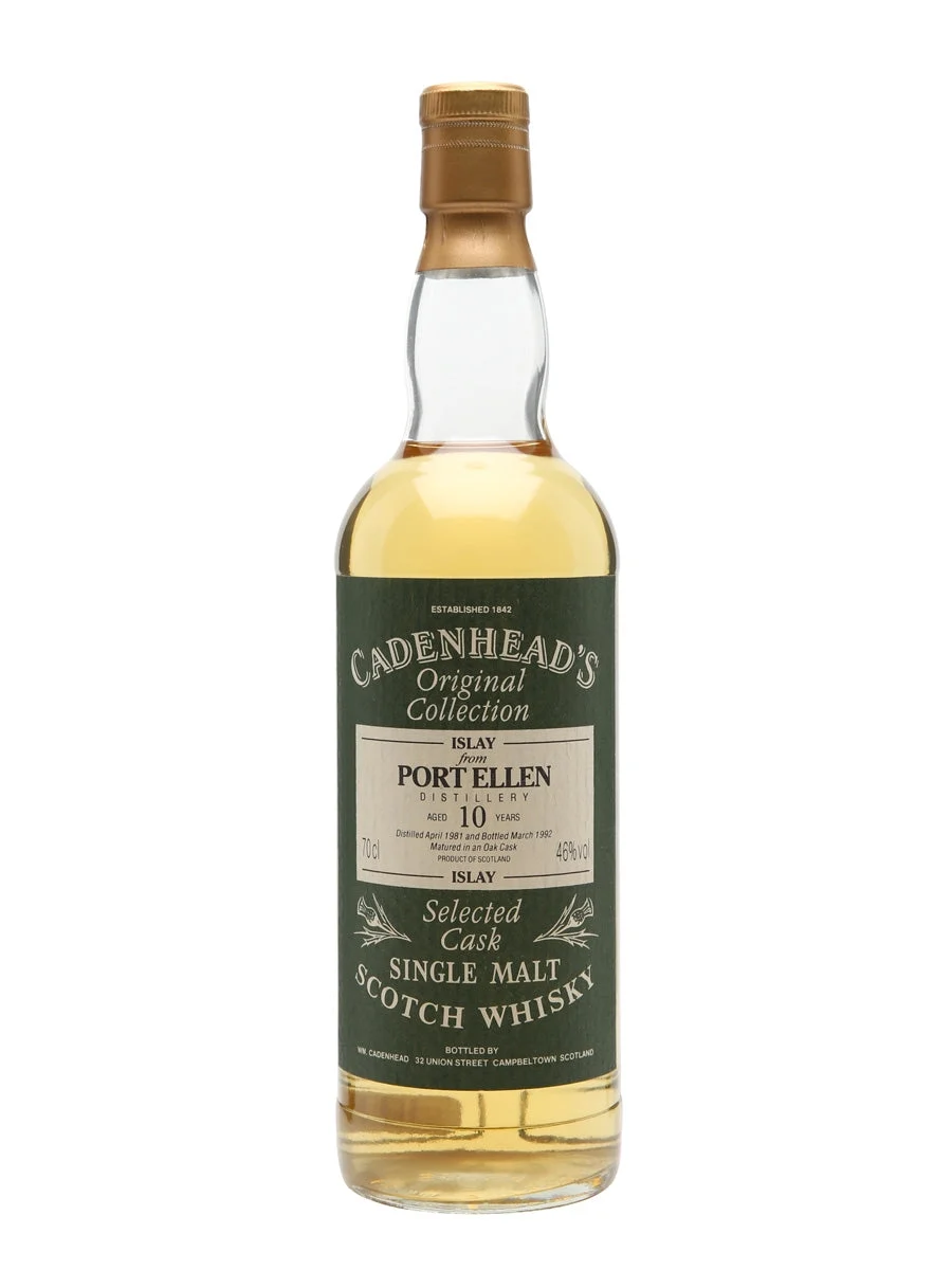 Port Ellen 1981 10 Year Old Cadenhead's Islay Single Malt Scotch Whisky | 700ML - Whiskey