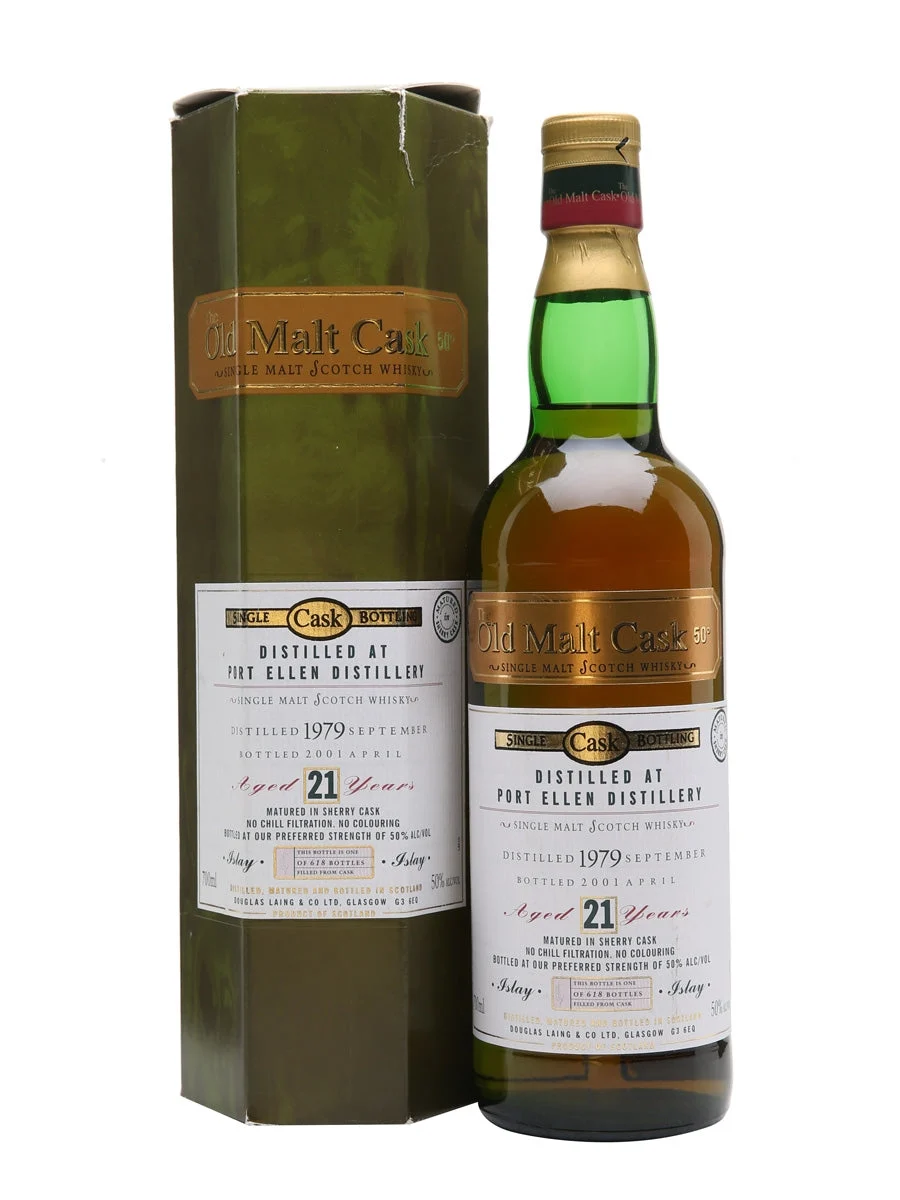 Port Ellen 1979 21 Year Old Sherry Cask Old Malt Cask Islay Single Malt Scotch Whisky | 700ML - Whiskey