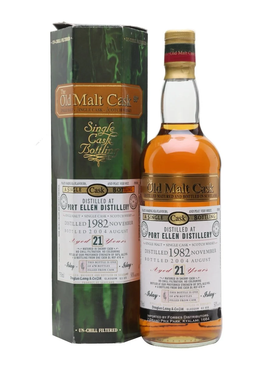 Port Ellen 1982 21 Year Old Sherry Cask Old Malt Cask Islay Single Malt Scotch Whisky | 700ML - Whiskey