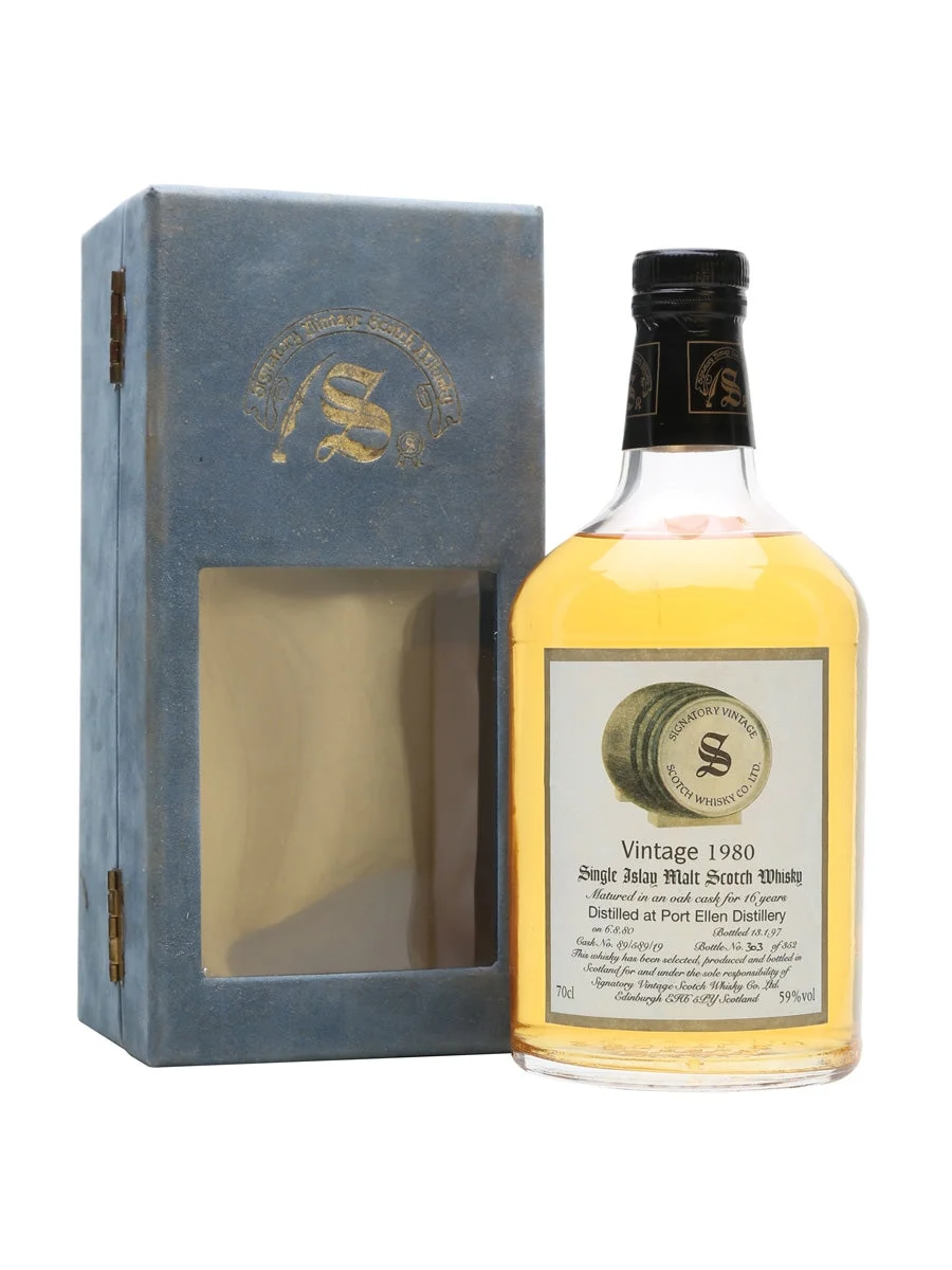 Port Ellen 1980 16 Year Old Signatory Islay Single Malt Scotch Whisky | 700ML - Whiskey