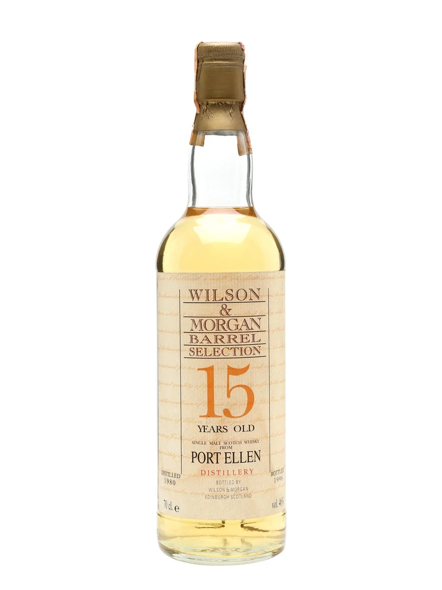 Port Ellen 1980 15 Year Old Wilson & Morgan Islay Single Malt Scotch Whisky | 700ML - Whiskey