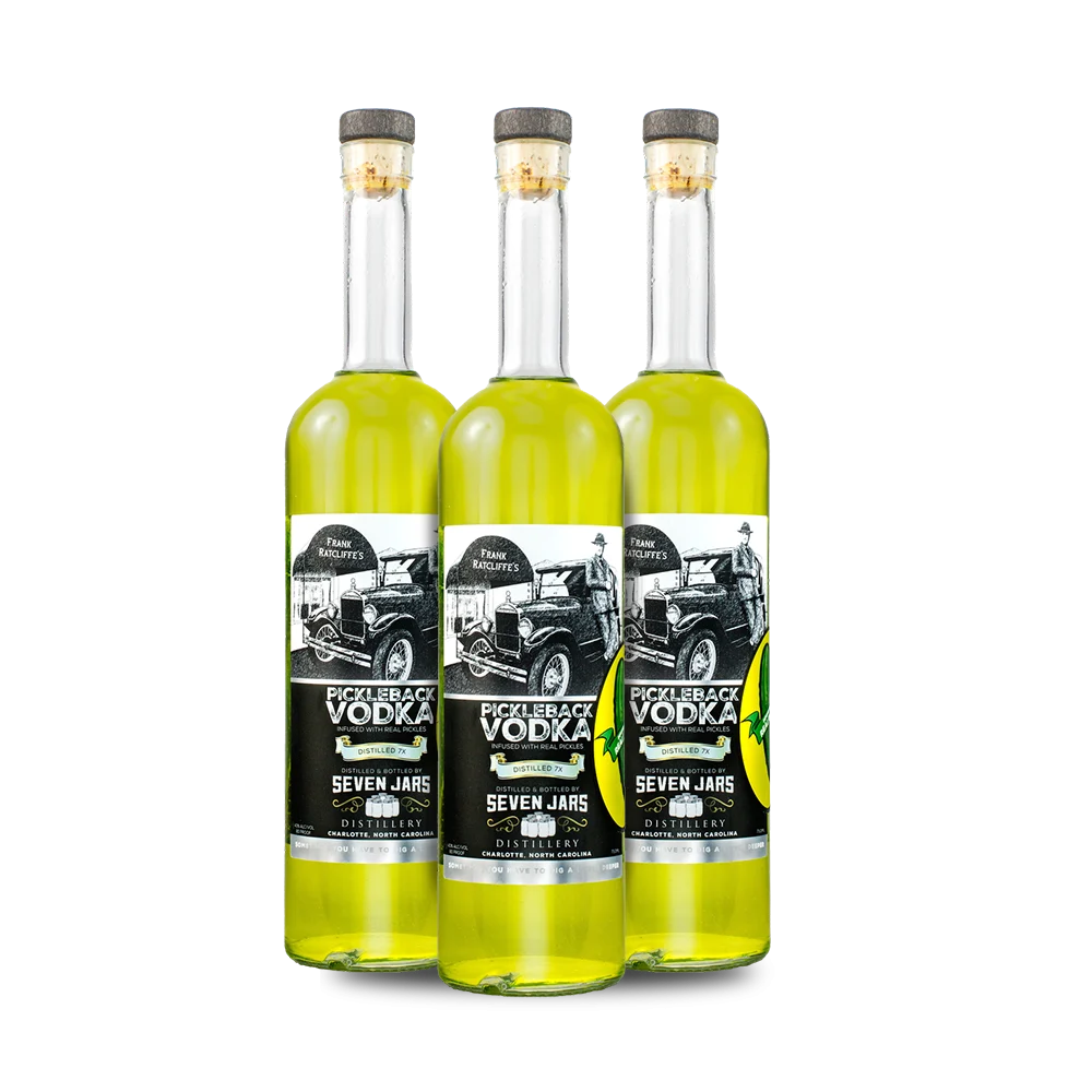 Seven Jars Pickleback Vodka (3) Bottle Bundle