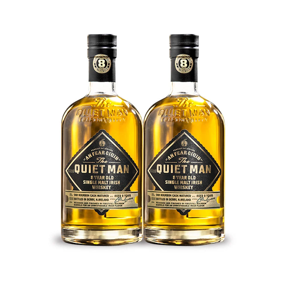 The Quiet Man 8 Year Irish Whiskey (2) Bottle Bundle