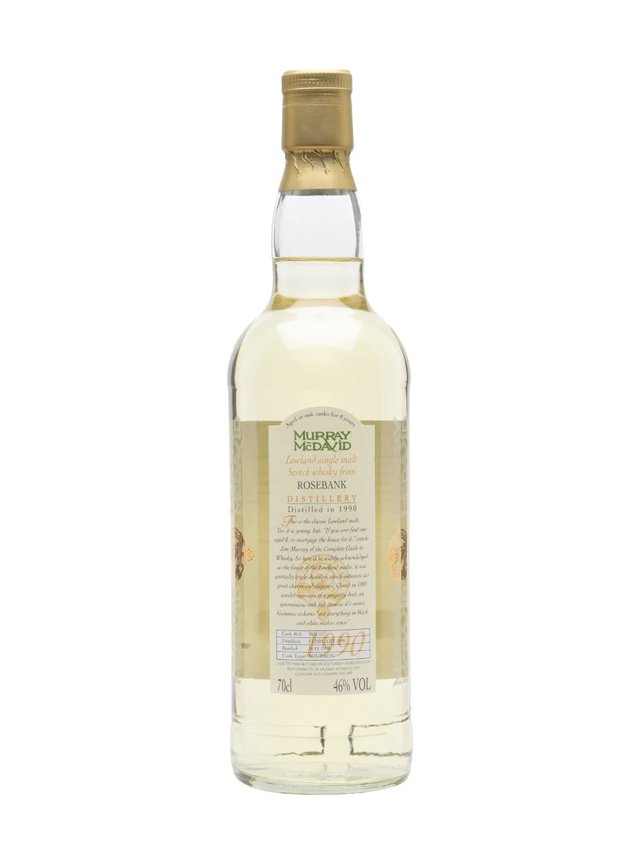 Rosebank 1990 8 Year Old Murray McDavid Lowland Single Malt Scotch Whisky | 700ML - Whiskey
