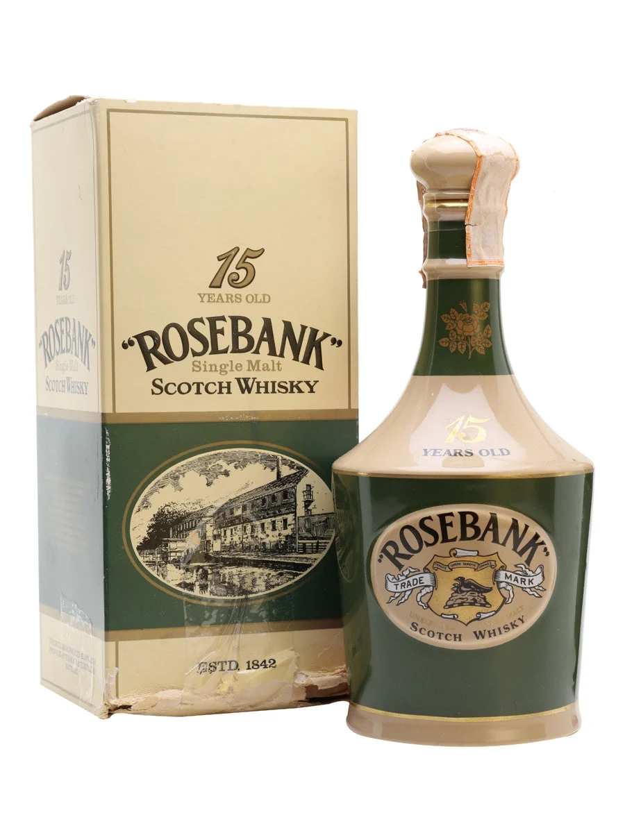 Rosebank Ceramic 15 Year Old Bot.1970s Lowland Single Malt Scotch Whisky - Whiskey