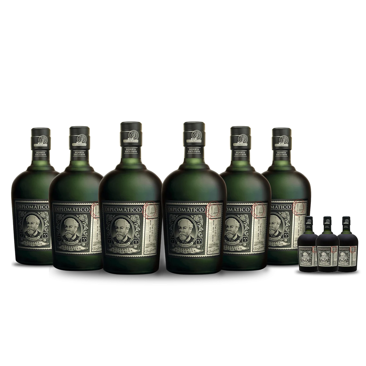 Diplomático Reserva Exclusiva Rum (6) Bottle Bundle w/Free Minis (3)