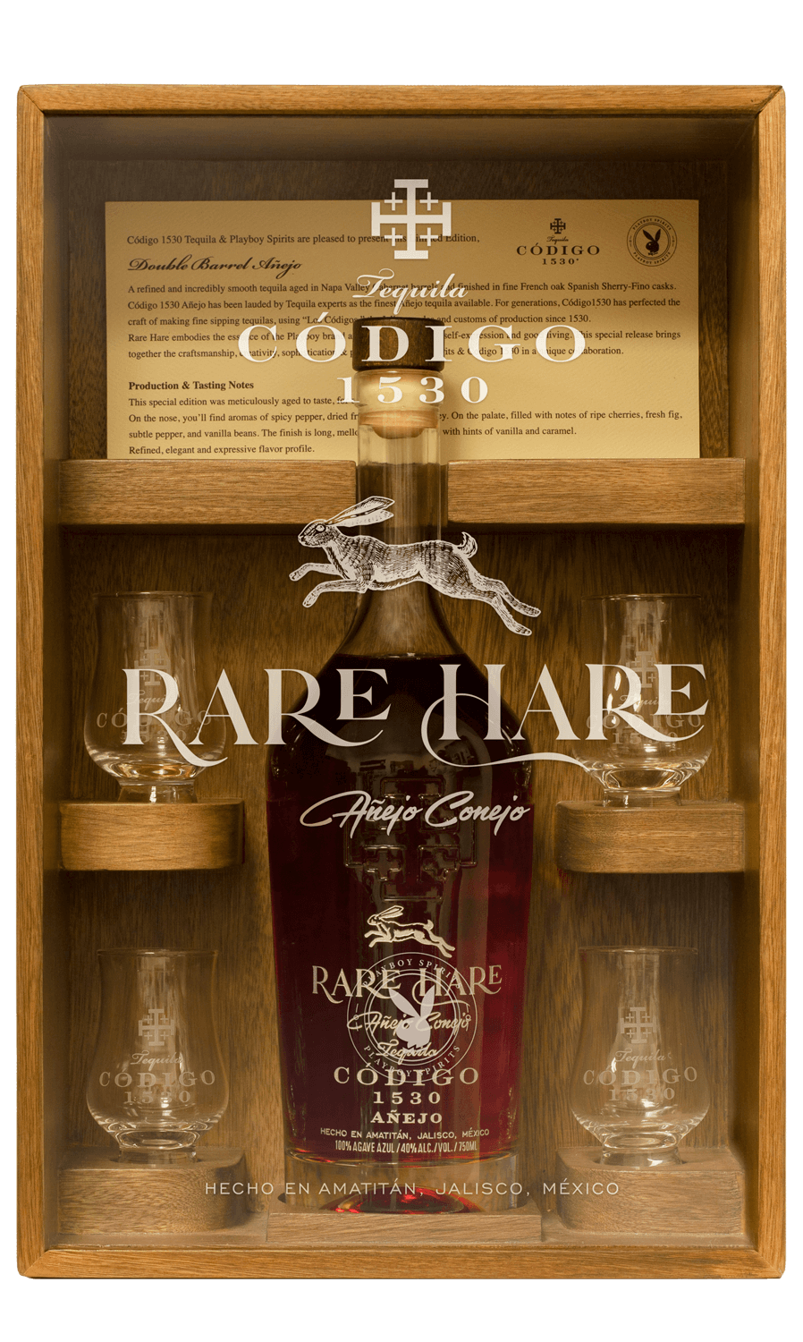 Playboy | Codigo 1530 'Rare Hare' Double Barrel Anejo Tequila