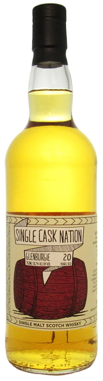Single Cask Nation Glenburgie 20 años Whisky escocés de pura malta